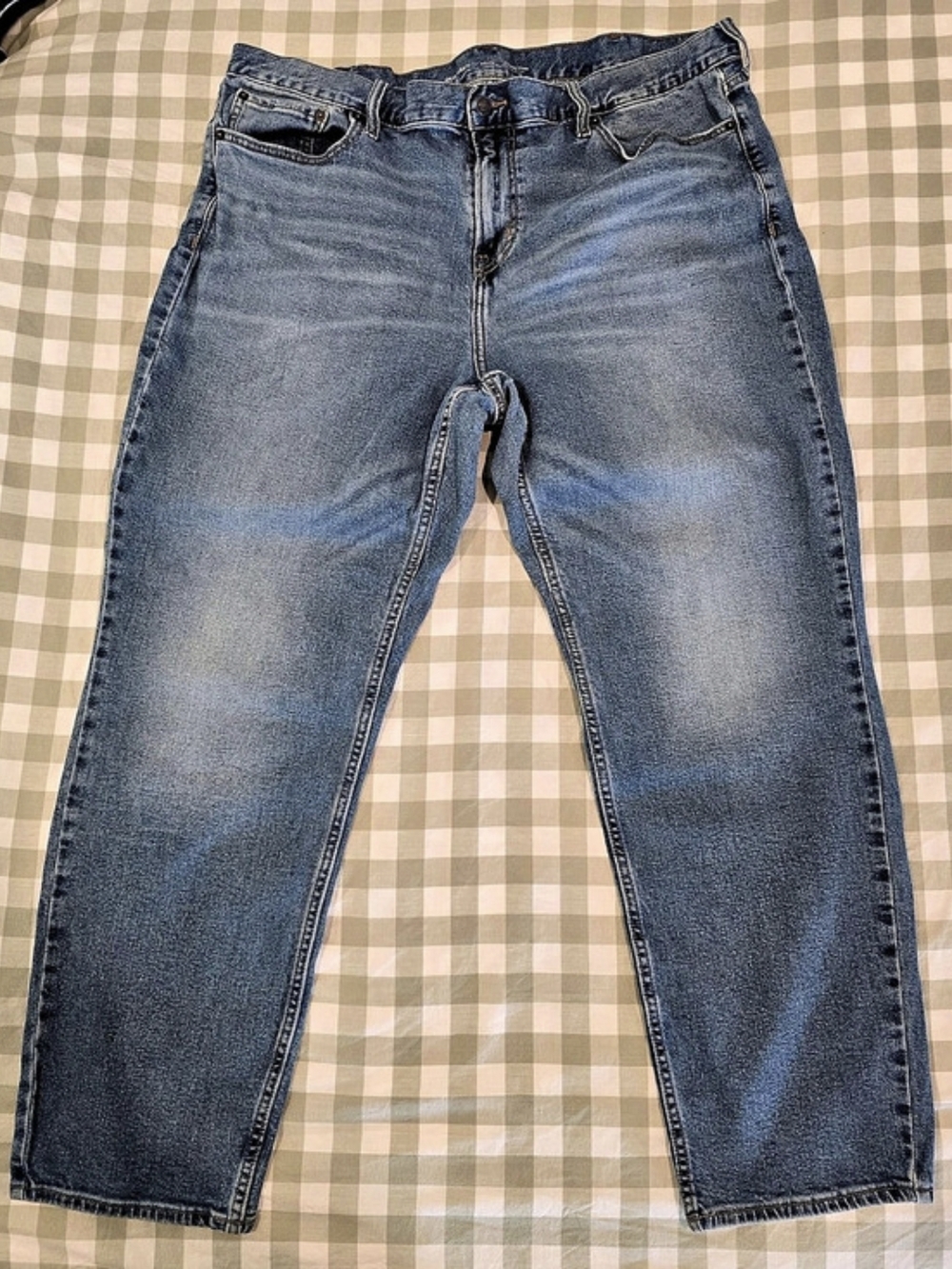 Old Navy Athletic Taper Built-In Flex Jeans Waist 42x32 Blue
